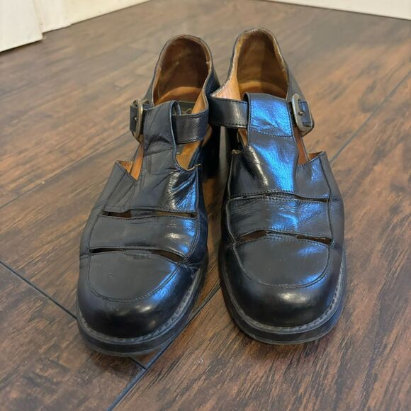 Soho New York size 6.5 Vintage 90s Y2K Black Loafers Academia Preppy Leather - Picture 5 of 10
